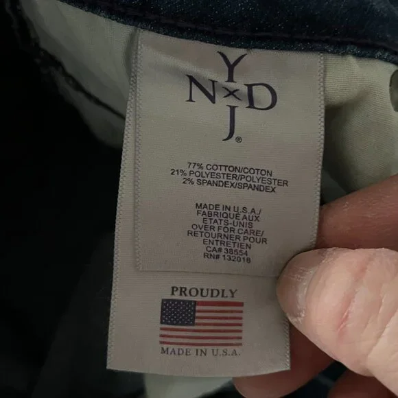 NYDJ Samantha Slim Jeans Women 6 Blue Denim Mid Rise Stretch Lift & Tuck Casual - Picture 6 of 10